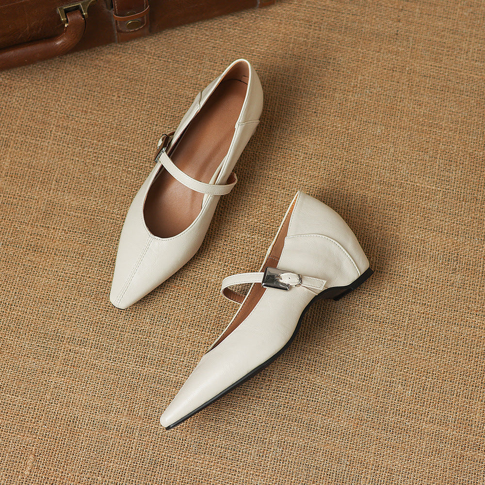 Tamsin | Pointed-Toe Mary Jane Flats