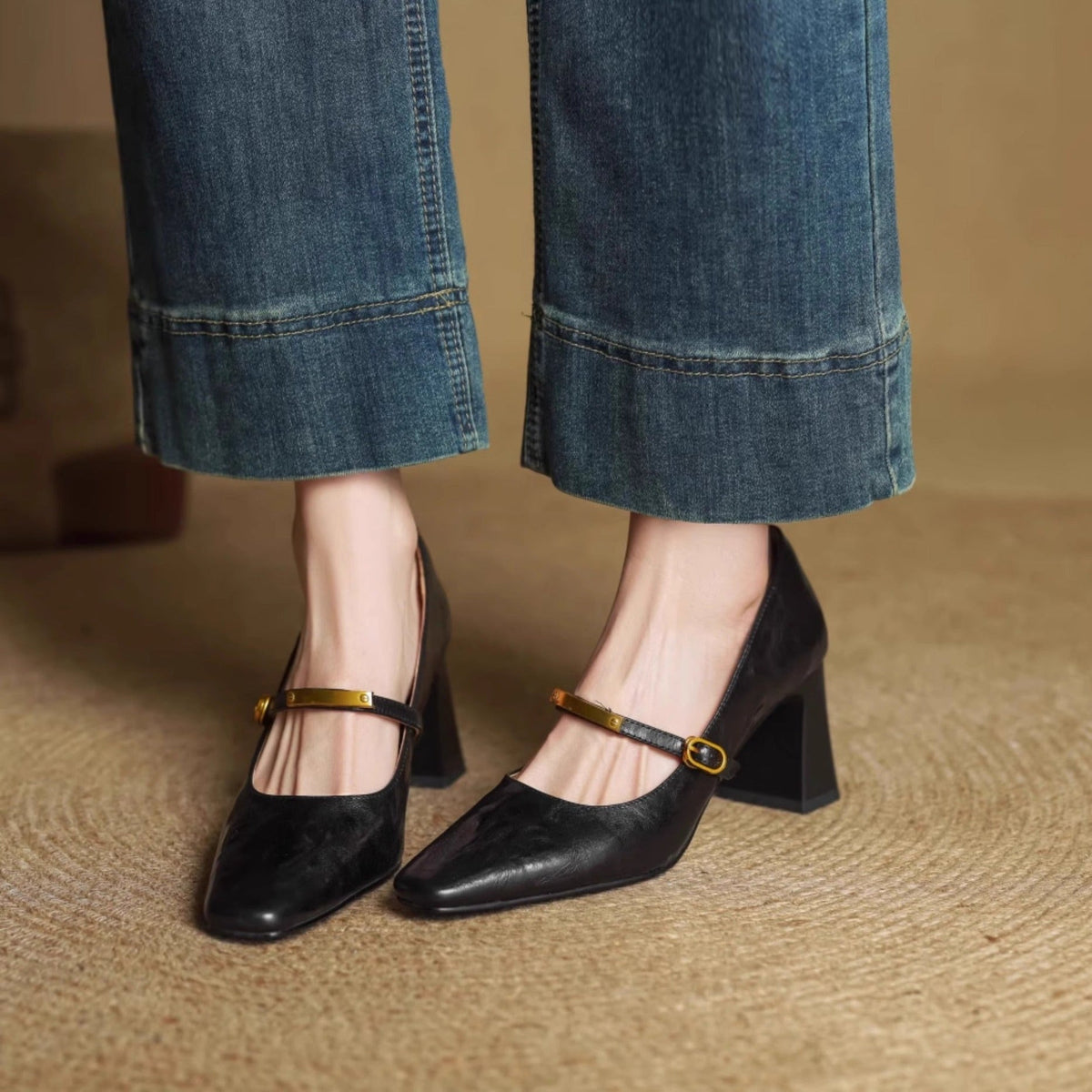 Maela | Leather-Look Heels