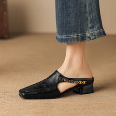 Vyla | Leather-Look Mules