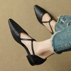 Dona | Leather-Look Heels