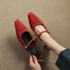 Vanya | Ruched Mary Jane Mules