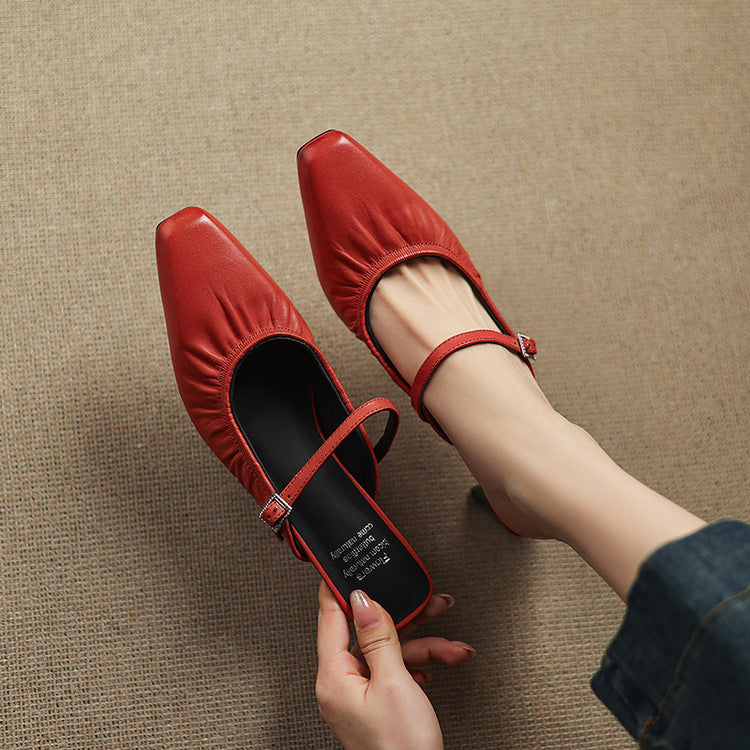 Vanya | Ruched Mary Jane Mules