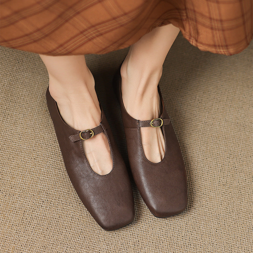 Catriona | High-Vamp Mary Jane Flat