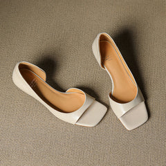 Celin | Peep-Toe Leather-Look Heels