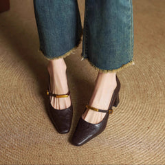 Maela | Leather-Look Heels