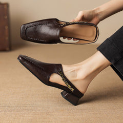 Vyla | Leather-Look Mules