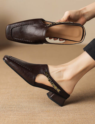 Vyla | Leather-Look Mules