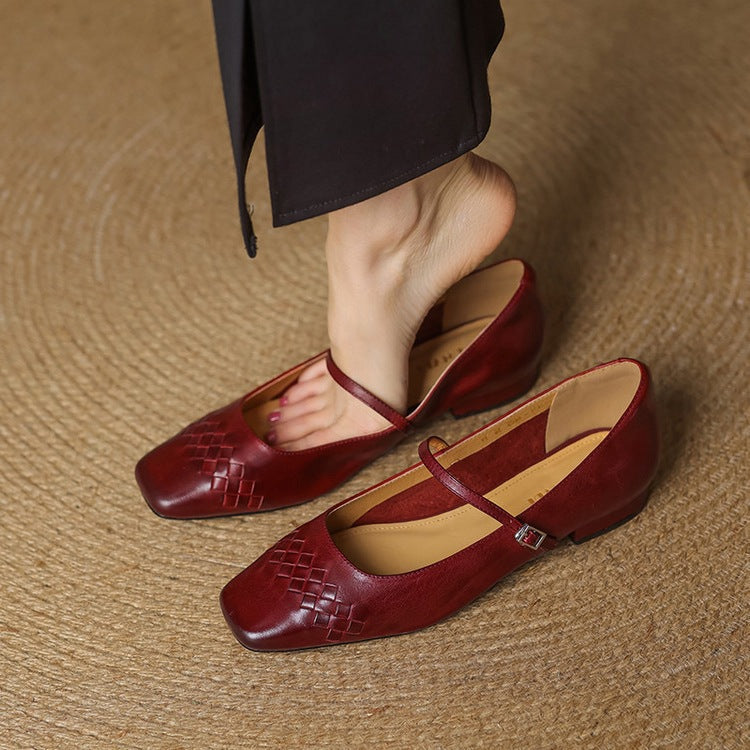 Eilidh | Square-Toe Mary Jane Flat