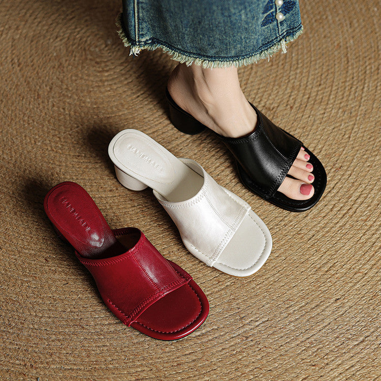 Amira | Leather-Look Mules