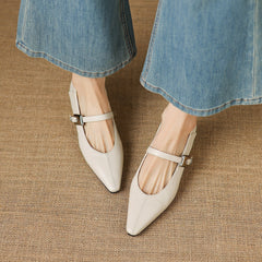 Tamsin | Pointed-Toe Mary Jane Flats