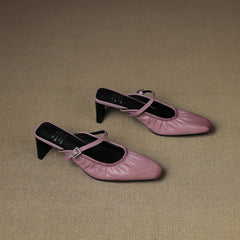 Vanya | Ruched Mary Jane Mules