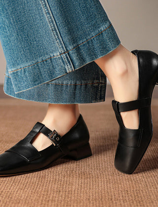 Veyra | T-Strap Block Heels