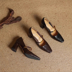 Maela | Leather-Look Heels