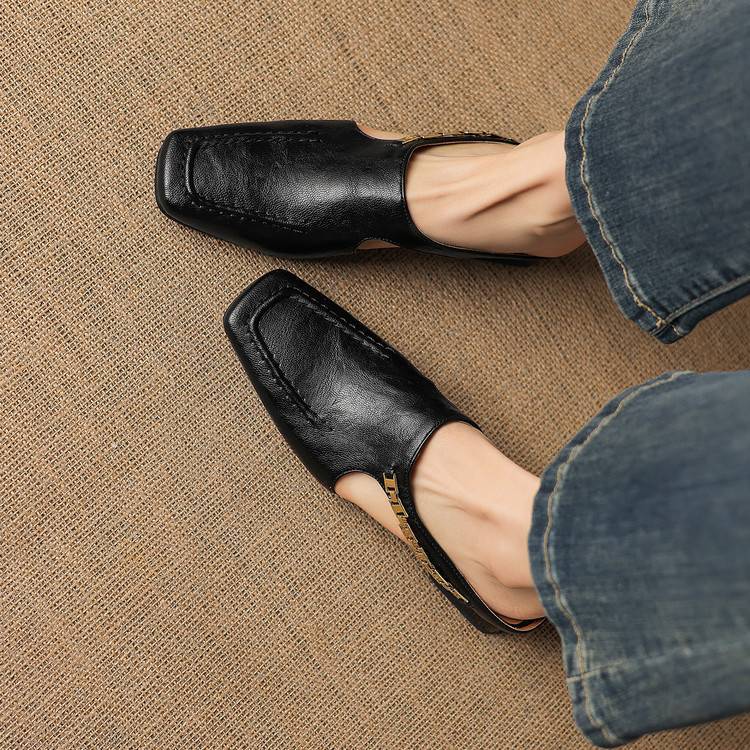 Vyla | Leather-Look Mules