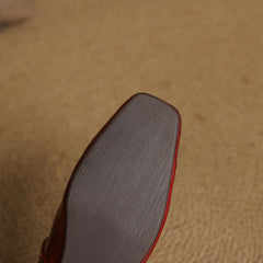 Verity | Square-Toe Mary Jane Flats