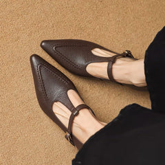 Tirea | Leather-Look Heels