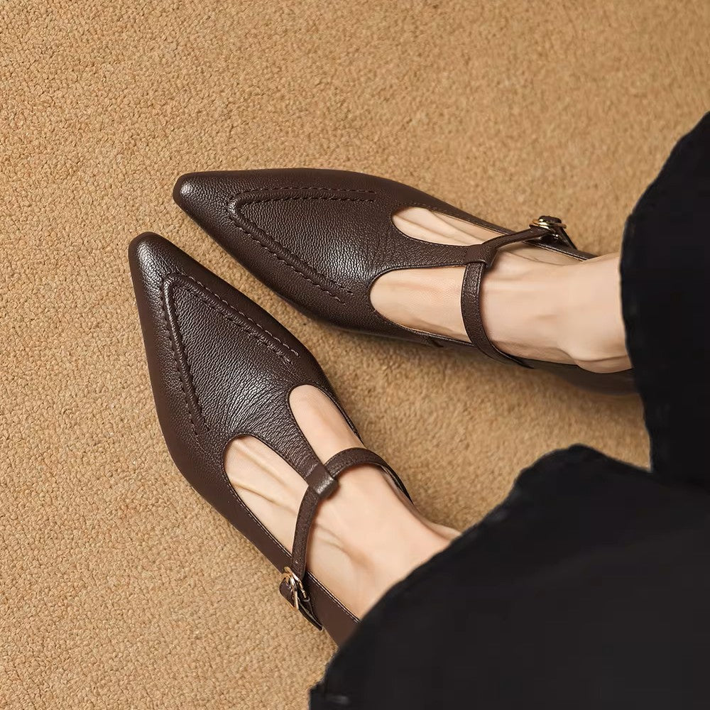 Tirea | Leather-Look Heels