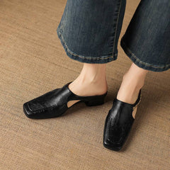 Vyla | Leather-Look Mules