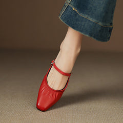 Vanya | Ruched Mary Jane Mules