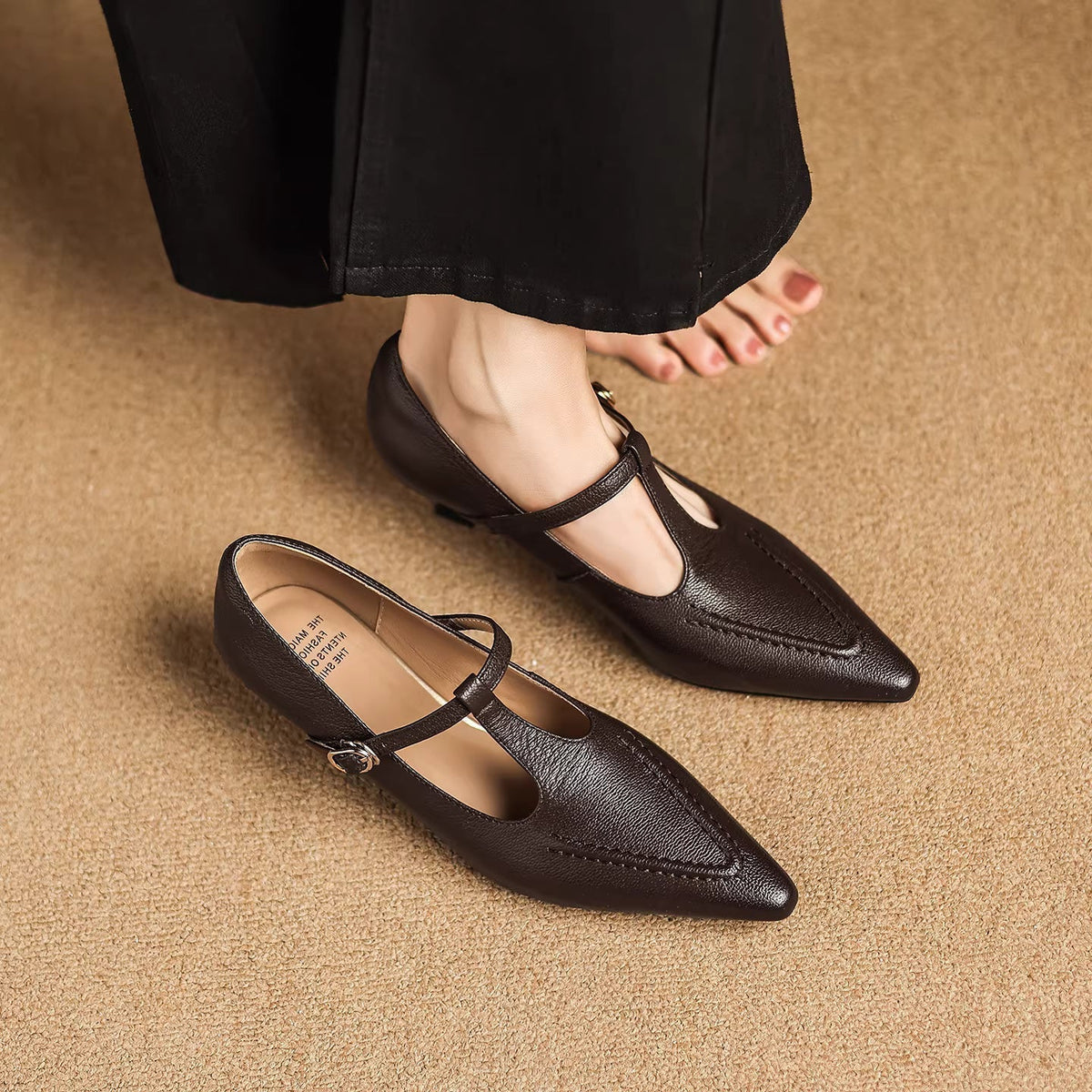 Tirea | Leather-Look Heels