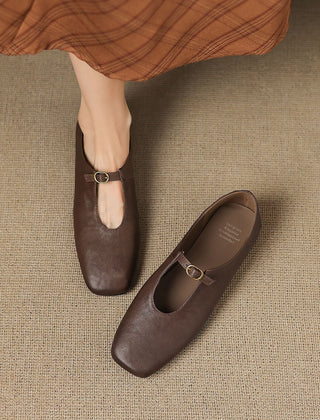 Elspeth | High-Vamp Mary Jane Flats