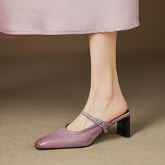 Vanya | Ruched Mary Jane Mules