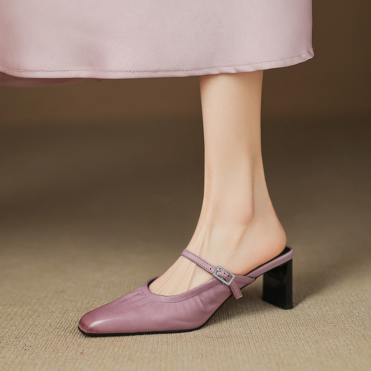 Vanya | Ruched Mary Jane Mules