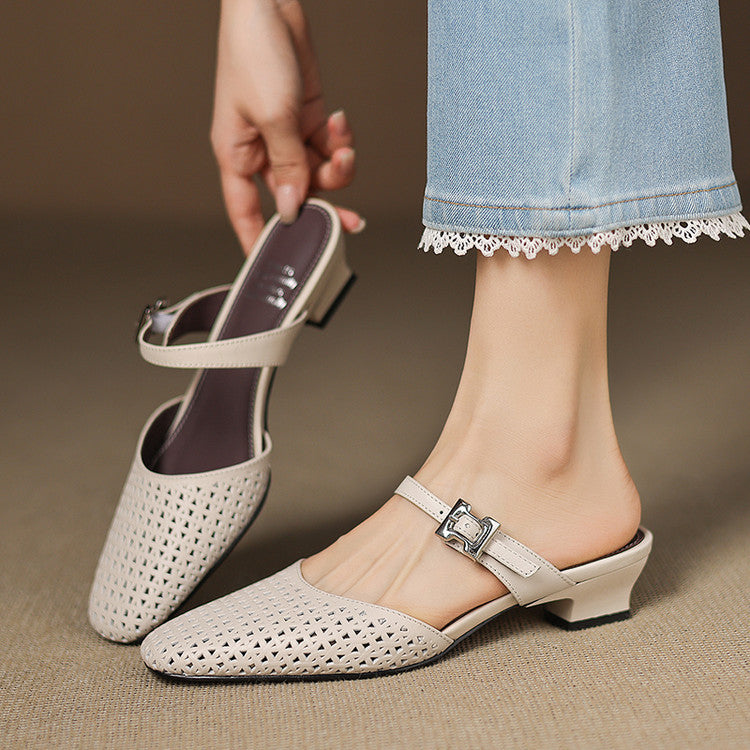 Nilda | Leather-Look Mules