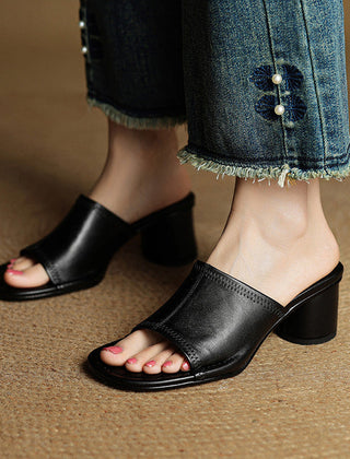 Amira | Leather-Look Mules