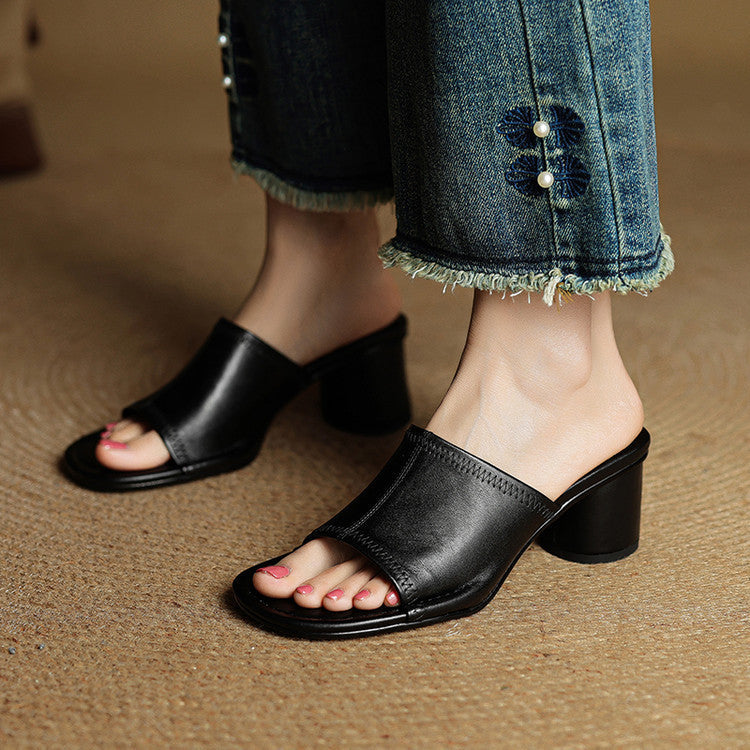 Amira | Leather-Look Mules
