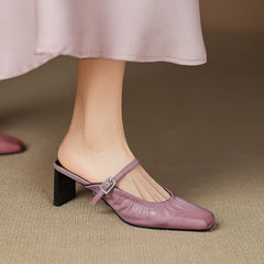 Vanya | Ruched Mary Jane Mules
