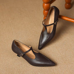 Tirea | Leather-Look Heels