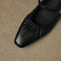 Vanya | Ruched Mary Jane Mules