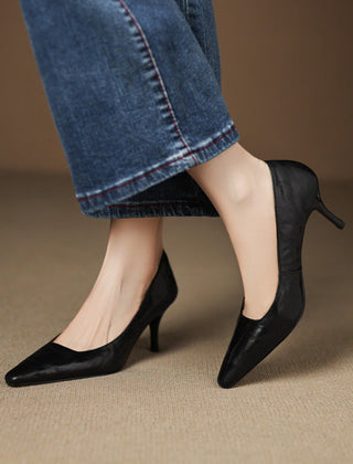 Zala | Leather-Look Heels