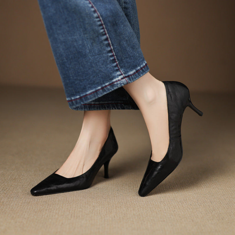 Zala | Leather-Look Heels