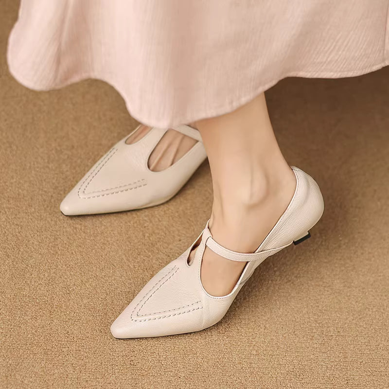 Tirea | Leather-Look Heels