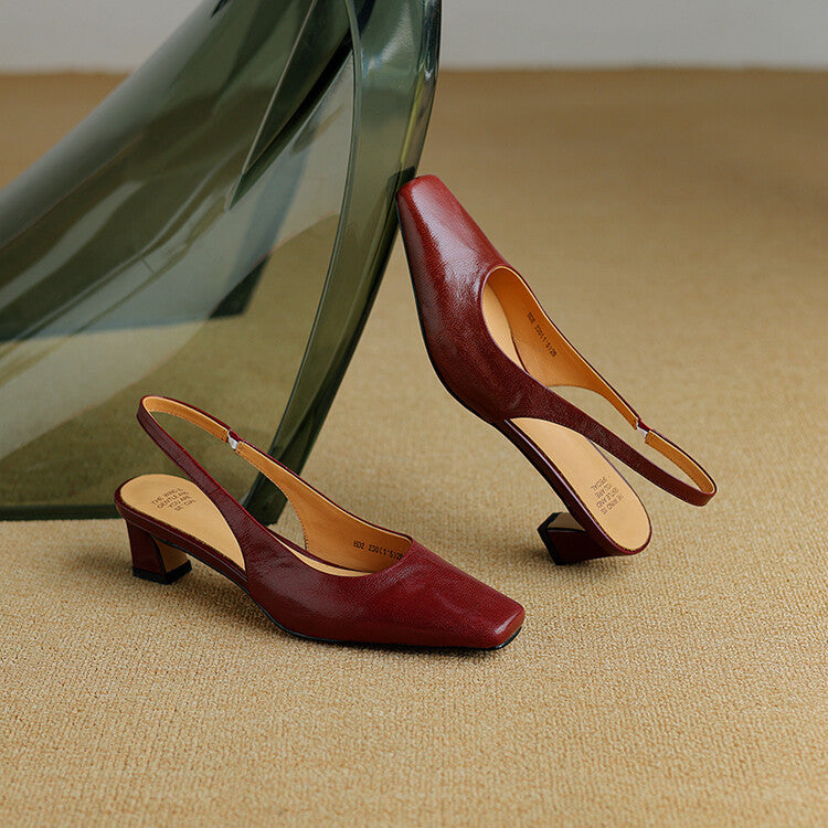 Ersa | Leather-Look Slingbacks