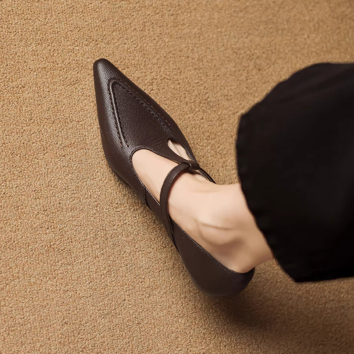 Tirea | Leather-Look Heels