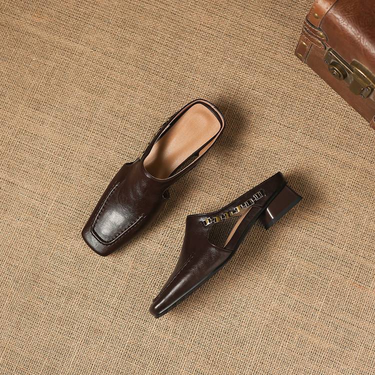 Vyla | Leather-Look Mules