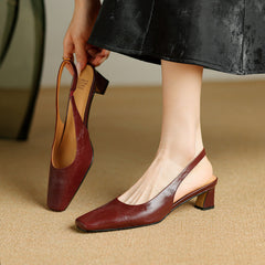 Ersa | Leather-Look Slingbacks