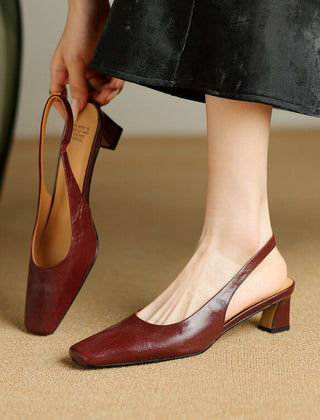 Ersa | Leather-Look Slingbacks