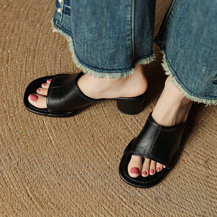 Amira | Leather-Look Mules