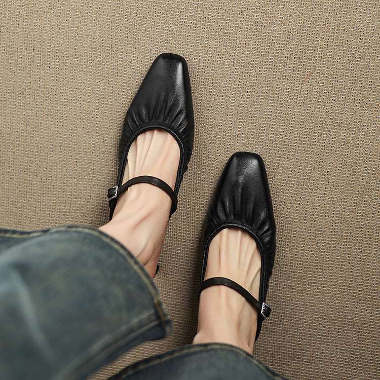 Vanya | Ruched Mary Jane Mules