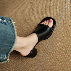 Amira | Leather-Look Mules