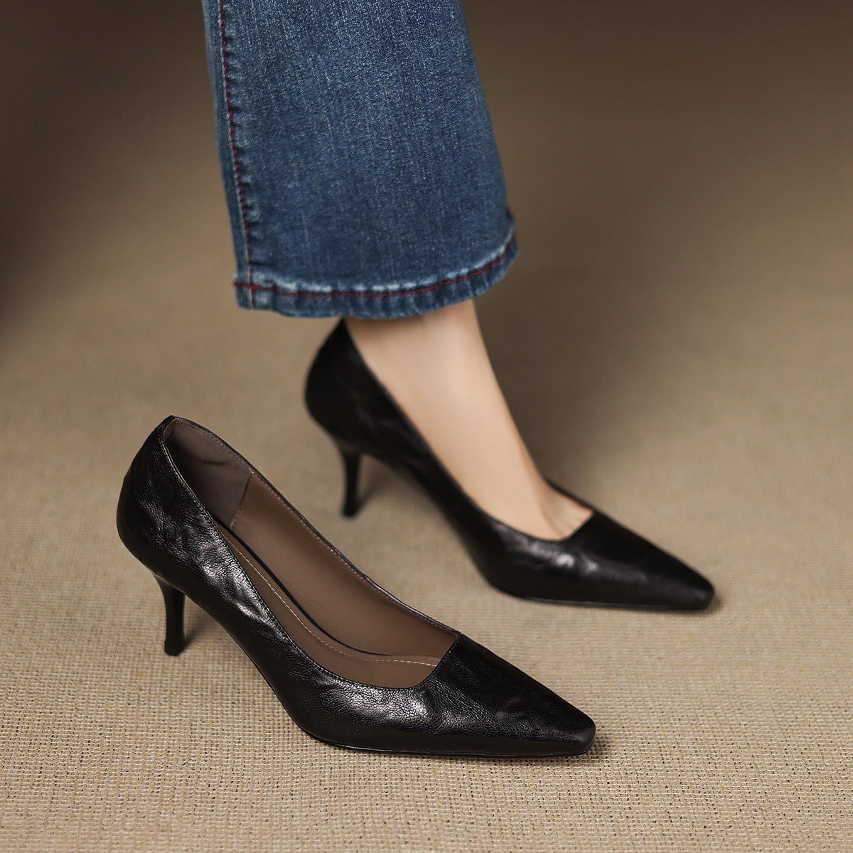 Zala | Leather-Look Heels
