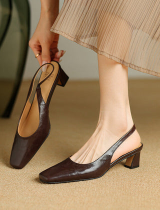 Ersa | Leather-Look Slingbacks