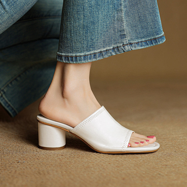 Amira | Leather-Look Mules