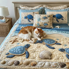Sea Turtles | 3-Piece Quilted Bedding Set