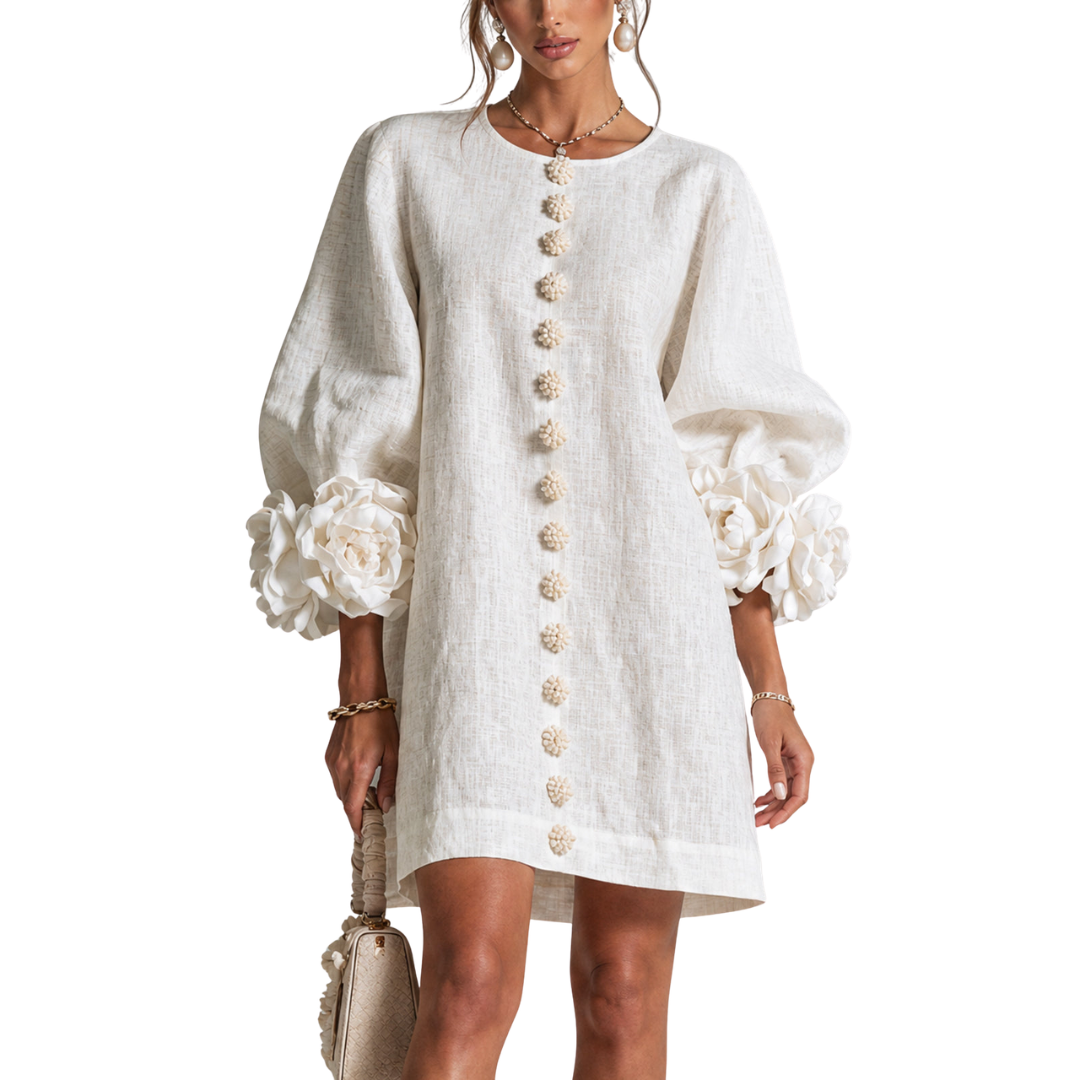 Zoe | Floral Button Mini Dress