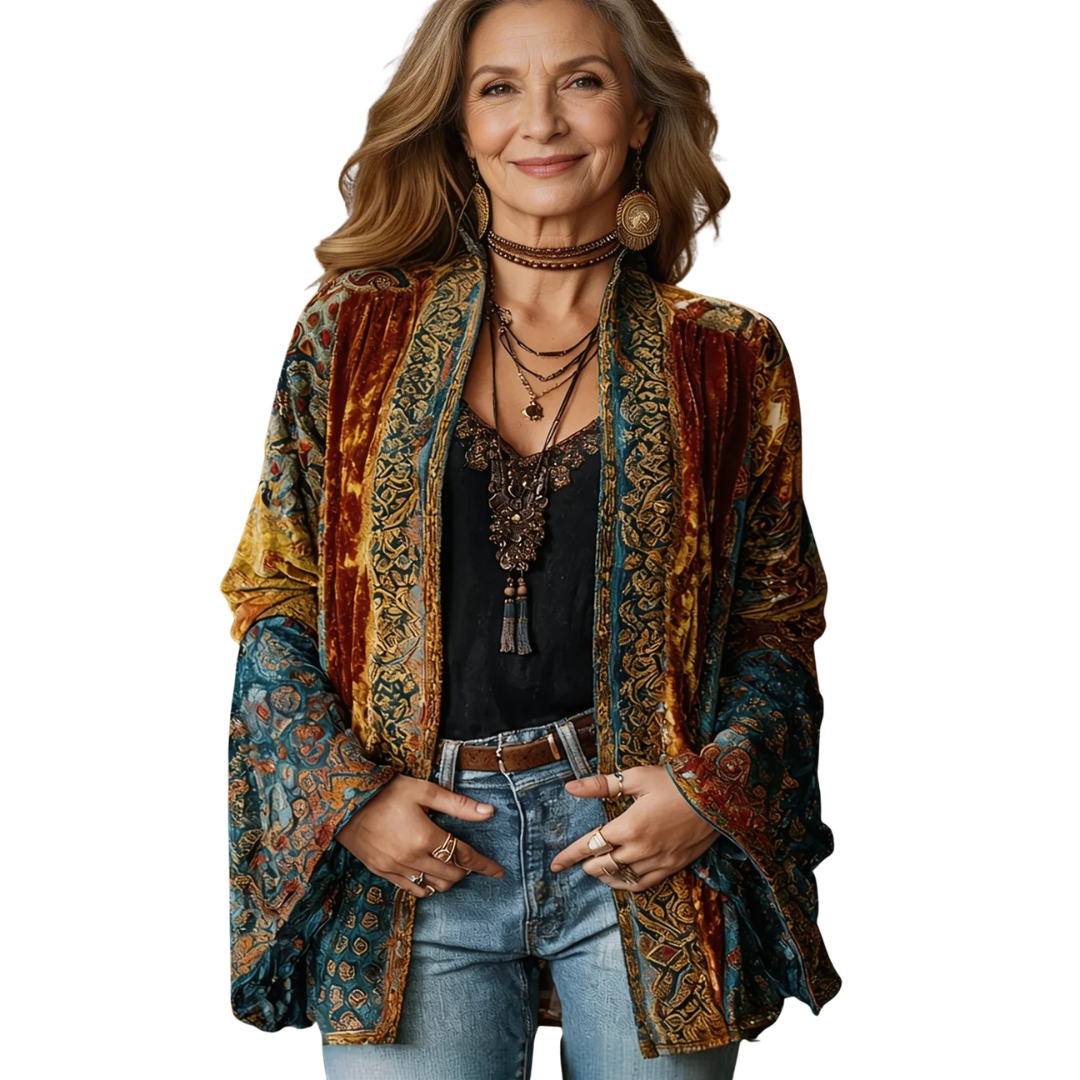 Darcy | Boho Embroidered Kimono Cardigan
